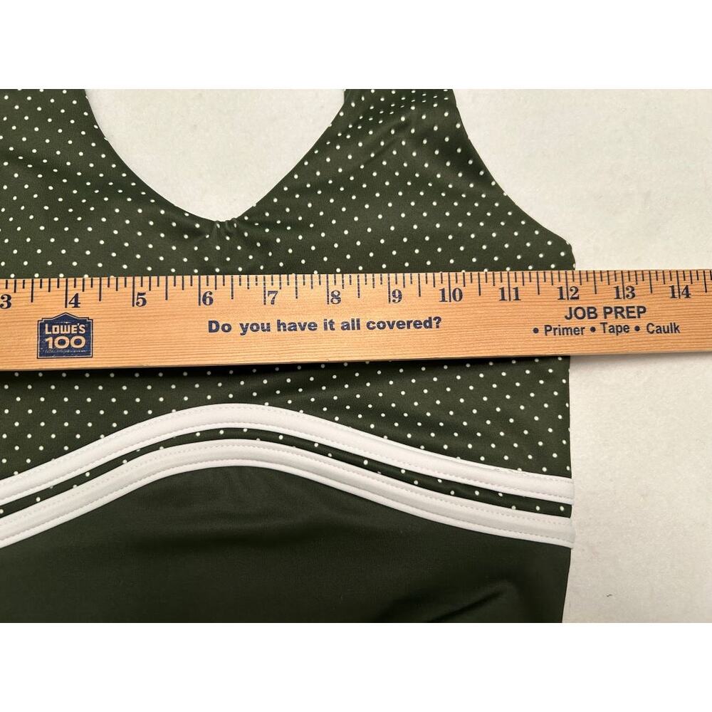 NWT WILO The Label Khaki Polka Dot Stripe Contour Athletic Sports Padded Bra-XS - Picture 10 of 11